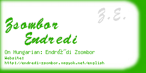 zsombor endredi business card